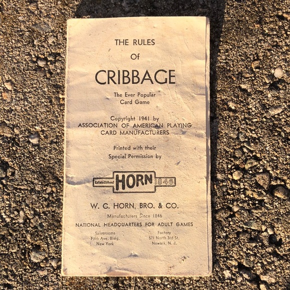 VTG The Rules of Cribbage 1941 - Picture 1 of 4